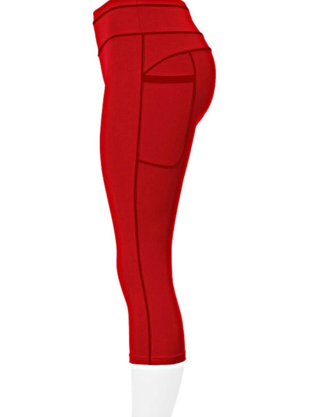 POP Fit Red Capri Leggings in size 4x - Picture 5 of 7
